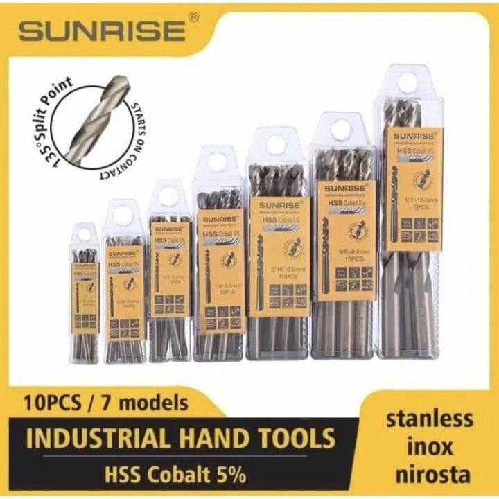 Sunrise Cobalt HSS Drill Bit for metal stainless aluminum Lazada PH