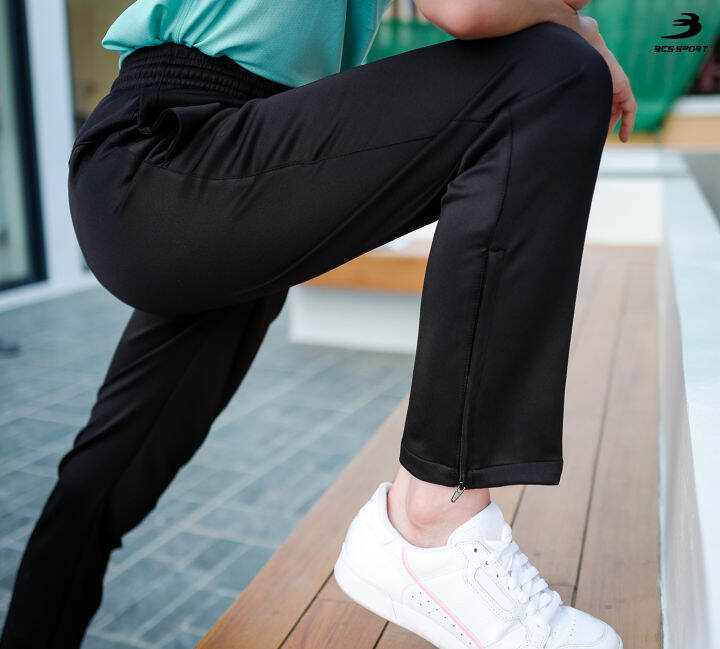 bcs-sport-กางเกงจ๊อกเกอร์ขายาว-สีพื้น-ทรงเข้ารูป-unisex-รหัส-sf604-bcs-classic-jogger-pants