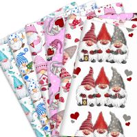 Christmas Gnome Polyester Cotton Fabric Print Cloth Sheet Handmade Mask Material DIY Dress Supplies Home Textile Patch 50*145cm Fishing Reels