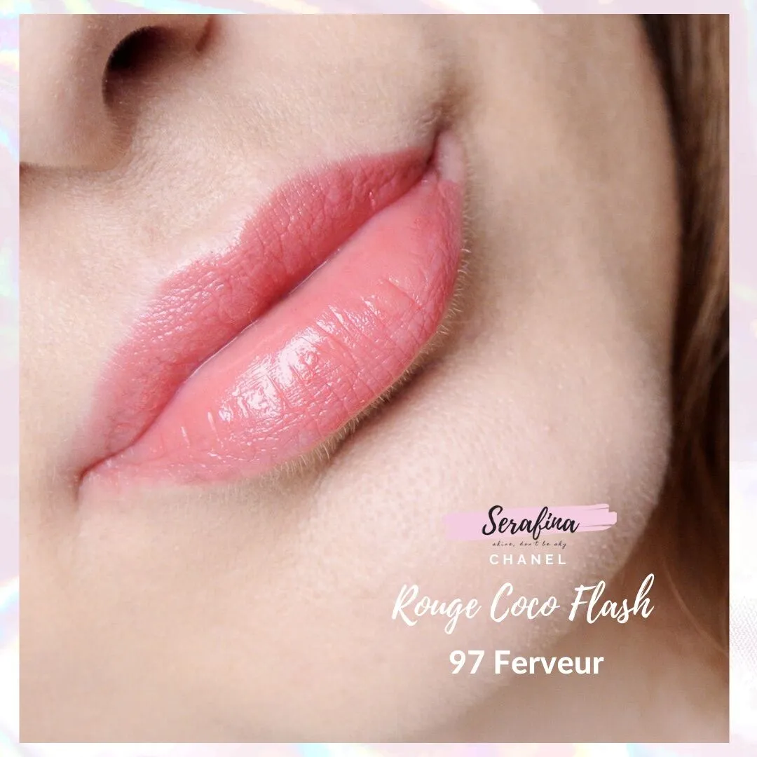 97 Ferveur - Hồng da - Son CHANEL ROUGE COCO FLASH dưỡng môi căng bóng, lên  màu chuẩn 3g fullbox 