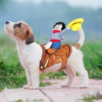 ZZOOI Dog Cowboy Outfit Ventilate Dog Cowboy Costume With Loop Fasteners Dog Halloween Costumes For Pugs Maltese Jack Russell Terrier