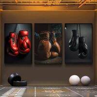 Boxing Gloves Vintage Canvas Painting Nordic Style Gym Posters and Prints Modern Wall Art Pictures For Room Home Decor Cuadros