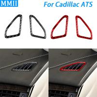 สำหรับ Cadillac ATS 2013-2019คาร์บอนไฟเบอร์ทั้งด้าน Demist Air Outlet Trim Strips อุปกรณ์ตกแต่งภายในรถยนต์ Sticker