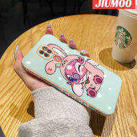 เคส JIUMOO สำหรับ Moto G9 Play G9บวกกับพลัง G9เคสการ์ตูนน่ารักสีชมพูสติทช์ดั้งเดิมขอบสี่เหลี่ยมซิลิโคนเคสมือถือกันกระแทกเคสนิ่มฝาปิดเลนส์เต็มเคสกันกระแทกกล้อง