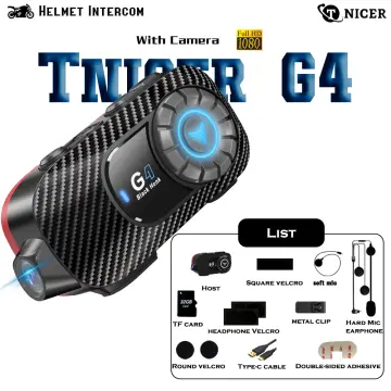  TNICER Motorcycle Bluetooth Headset, T2 1000m 6 Riders