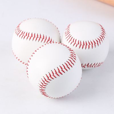 3pcs Handmade Baseball Nine Inch Game Training PVC Baseball Rubber Inner Soft Baseball Solid Foam Bouncy Ball Group Athletics