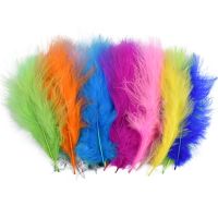 20Pcs/Lot Colored Fluffy Marabou Feather Turkey Feathers for Needlework Plumes Handicraft Accessories Decoration