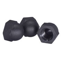 Nylon Plastic Cap Nut Acorn Nut Dome Head Hex Nuts Black For M3 M4 M5 M6 M8 M10 M12