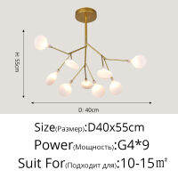 Nordic Romantic Firefly LED Chandelier Lighting Home Decor Light,Living Room Bedroom Home Indoor Lights Luxurious And Noble