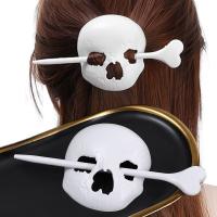 Creative Skull Hair Sticks Cute Skull Head Retro Hairpin for Women Hair Fork Clip Pin Punk Halloween Decoration Hair Accessories