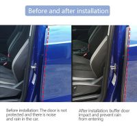 Car Door Edge Protector Strip Auto Door Rubber Strips Sound Insulation Weatherstrip Sticker Protector Steel Covers Trim