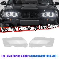 Left Car Headlight Lens Cover Lamp Shade Lens Head Light Shell Cover for BMW E46 3-Series 4-Doors 320 325 330 1998-2001