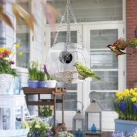 Smart Bird House Pet Feeder Acrylic with Camera Home Pet Bird Feeder Transparent 1080P HD Easy Installation