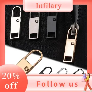 5pcs Metal Detachable Zipper Pull, Replacement Zipper For Bags