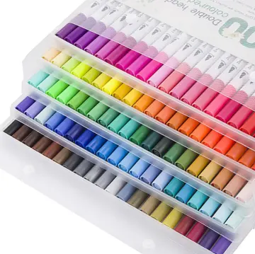 100 Fineliner Color Pen Set 0.4mm Fine Line Colored Sketch Writing Drawing  Pens Porous Fine Point Pens Art Markers Sketching