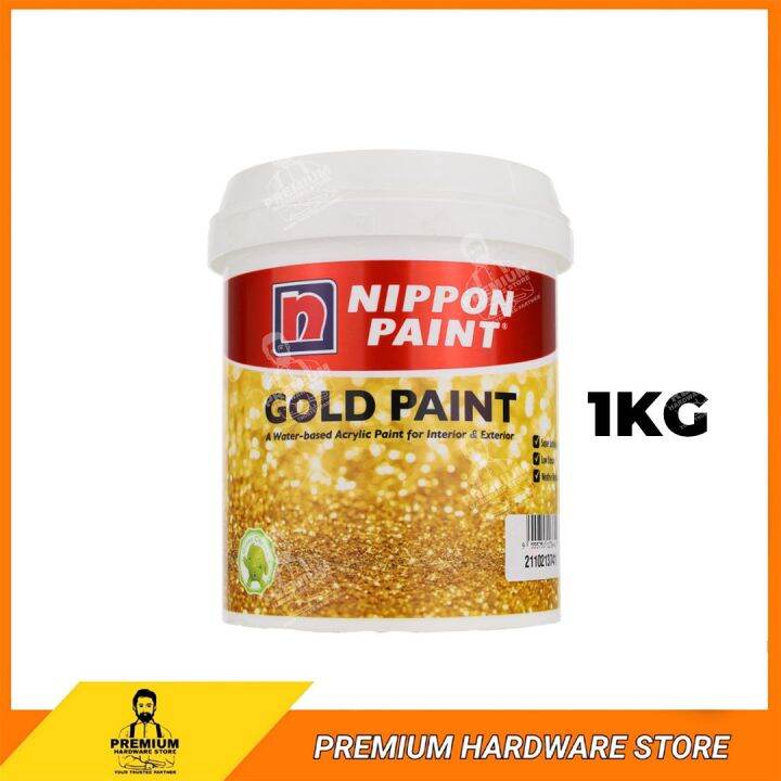 NIPPON GOLD PAINT 999 GOLD 1KG Water Based UV Protection Gold Paint