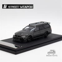 อาวุธข้างถนน SW 1:64 Stagea R34รถโมเดล Diecast คาร์บอนแบล็ค