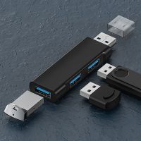 EVERGREAN USB 2.0 USB ขนาดเล็ก3.0หลายฮับต่อพ่วงอุปกรณ์ต่อพ่วงคอมพิวเตอร์ USB ความเร็วสูงฮับขยาย USB แยก USB3.0