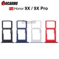 Sim Tray Holder For Huawei Honor 9X / 9X Pro HLK-AL00 SIM Card Tray Slot Holder Adapter Socket Replacement Part