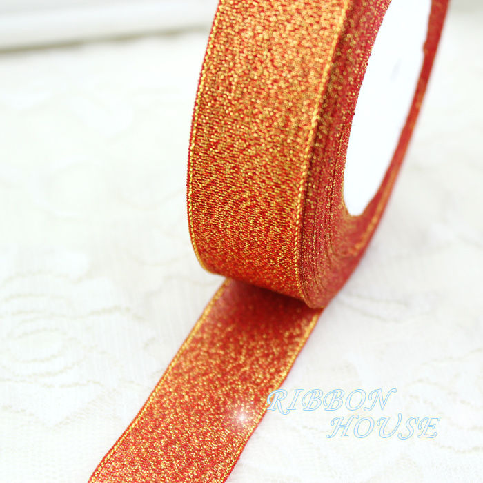 25-yardsroll-1-25mm-orange-red-metallic-glitter-ribbon-colorful-gift-package-ribbons-wholesale
