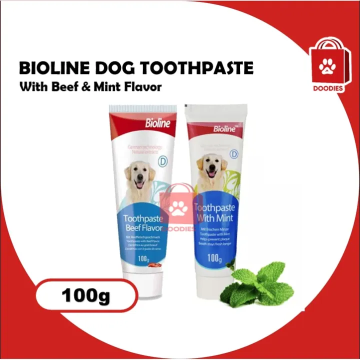 Bioline Dog Toothpaste with Beef and Mint Flavor 100g Lazada PH