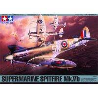 Tamiya 61033 148สหราชอาณาจักร Supermarine Spitfire Mk.vb เครื่องบินรูปแบบการชุมนุมอาคารชุดของเล่นพลาสติกสำหรับกันดั้มงานอดิเรก DIY