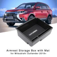 ที่วางกล่องเก็บของที่เท้าแขนสำหรับ Mitsubishi Outlander 2019 + ถาดจัดคอนโซลกลางภายใน