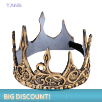 ?【Lowest price】TANG มงกุฎคิงสำหรับผู้ชายมงกุฎฮาโลวีนเครื่องแต่งกาย Kings VINTAGE HEAD Headwear