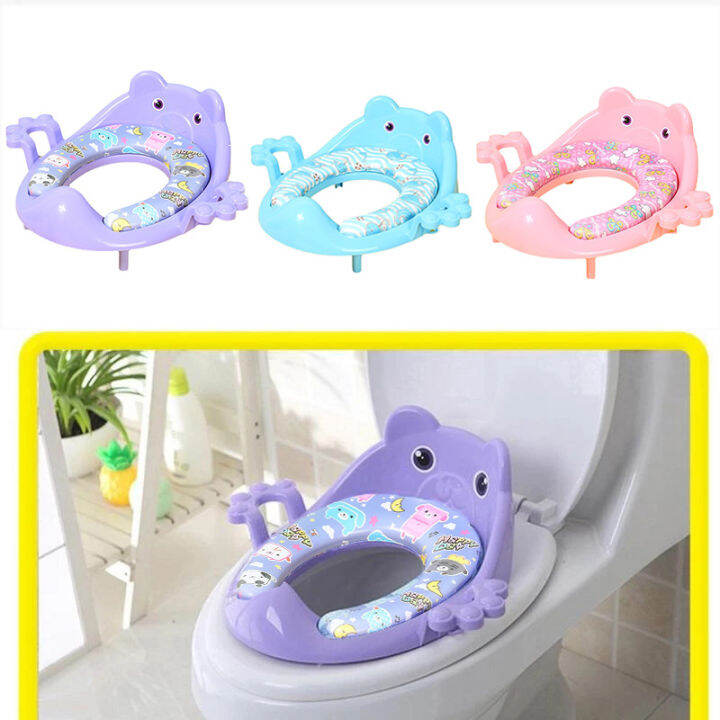 Baby Potty Seat with Armrest Safety Kids Toilet Training Potties Seats
