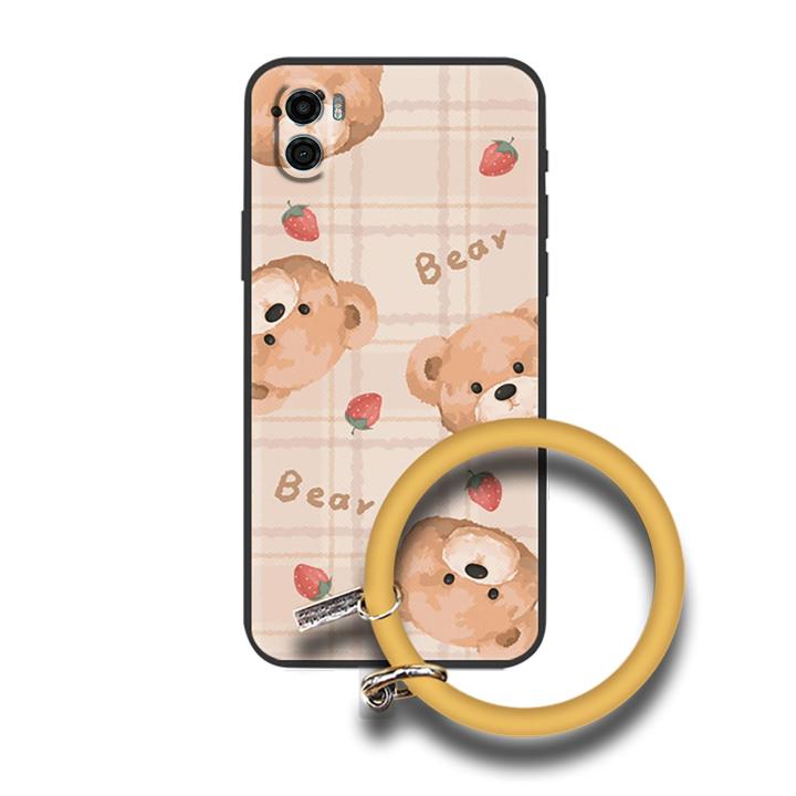 liquid-silicone-texture-phone-case-for-moto-e22s-e32-4g-personality-back-cover-dust-proof-soft-shell-funny-cartoon-ring