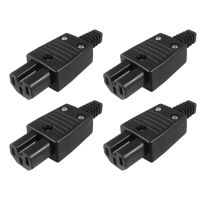 4X Black IEC320 C15 Female Outlet Socket Power Adapter Connector AC 250V 10A