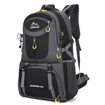 สีดำภูเขา R Ucksack สำหรับผู้ชายเยาวชนกีฬากลับแพ็คมัลติฟังก์ชั่กระเป๋าเป้สะพายหลังผู้หญิงเดินป่าท่องเที่ยว Packbag ชาย