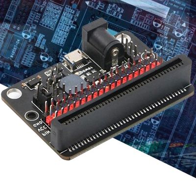 For Micro:Bit Expansion Board to 5V Power Supply IO Improvement Board Replacement Spare Parts Accessories MicroBit Adapter Board with Onboard Passive Buzzer