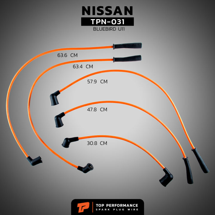 สายหัวเทียน-nissan-bluebird-u11-เครื่อง-ca18-top-performance-made-in-japan-tpn-031-สายคอยล์-นิสสัน-ดัทสัน-บลูเบิร์ด