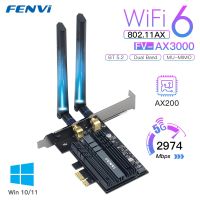 Fenvi AX3000 Wi-Fi 6 3000Mbps ไร้สาย Pcie สำหรับบลูทูธ5.2อะแดปเตอร์ Wifi Intel AX200การ์ด Wi-Fi 802.11AX 2.4G/5Ghz PC Win10/11