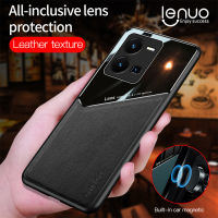 Lenuo เคส Y02S Y22 Y22S Y35 Y36สำหรับ Vivo ฝาหลังอ่อนนุ่มหนังแม่เหล็กยึดโทรศัพท์รถยนต์เคสกันกระแทกกรอบ