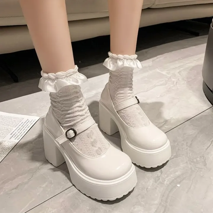 รองเท้าแพลตฟอร์ม-ส้นสูง-กันน้ํา-สไตล์ญี่ปุ่น-สําหรับเด็กผู้หญิง-2022