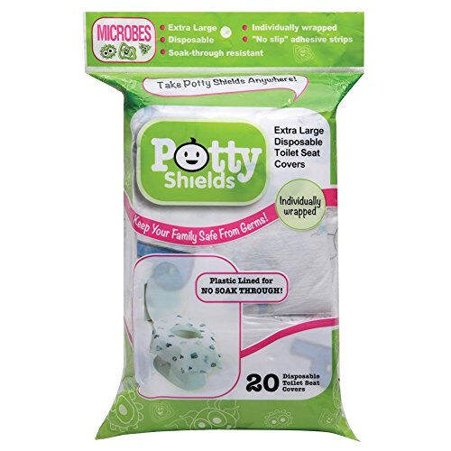 Potty Shields Disposable Toilet Seat Covers for Kids & Adults, 20 Pack