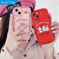 NaVVin Case for Xiaomi Redmi Note 12 5G 9 9s 10 10s 11s 11 9A 9C 10 10C Luxury Shockproof Silicone Cover Cute Cartoon Korean Rabbit Soft Transparent Cases