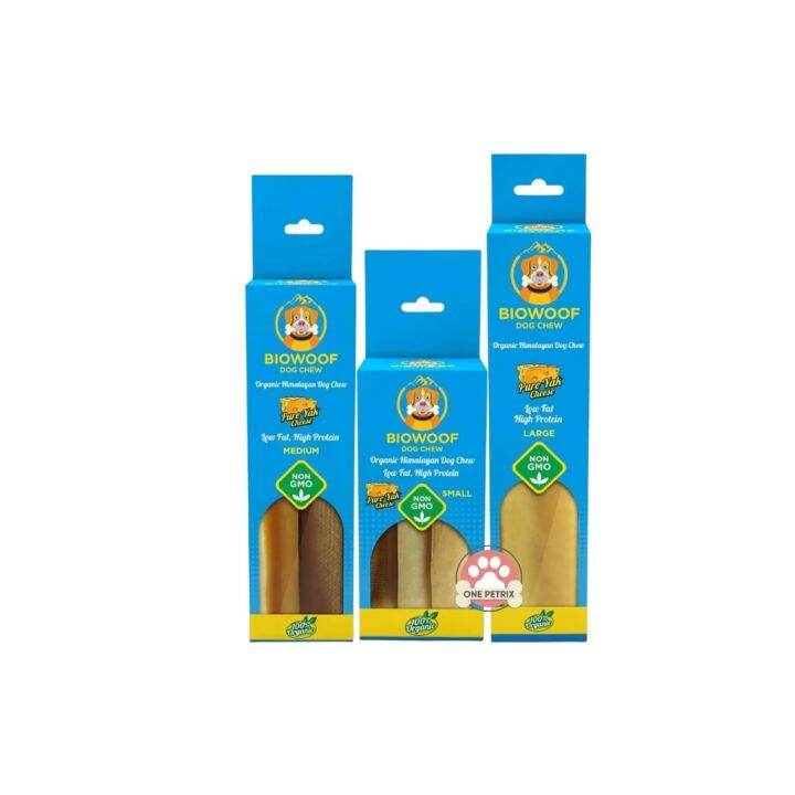 Biowoof Organic Himalayan Dog Chew (Small Medium Large) Pure Yak Cheese