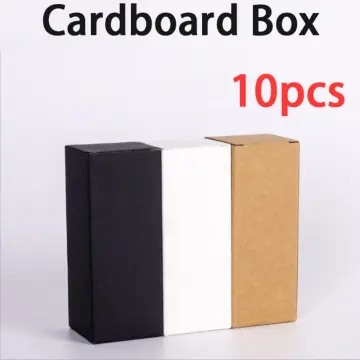 10pcs Large Black Kraft Gift Boxes With White Craft Paper Window -   - Up to 50% Discount - Free Delivery