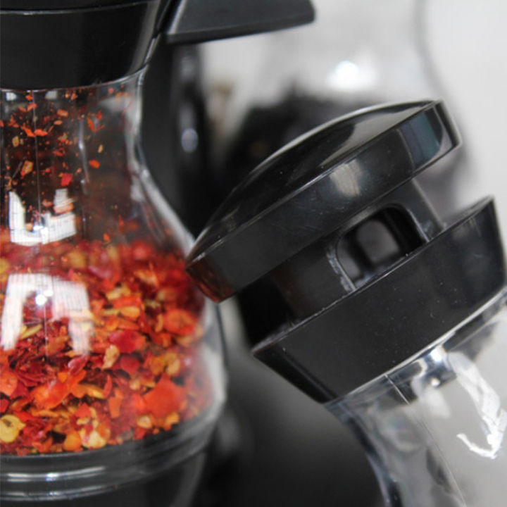 rotating-cruet-condiment-seasoning-jars-set-for-spices-pepper-sprays-bottles-salt-shakers-holder-kitchen-storage-rack-organizer