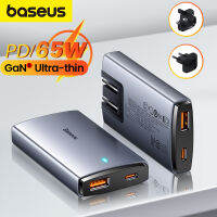 Baseus ที่ชาร์จ GaN5 Pro 65W แบบเร็ว4.0 Type-C PD แบบพกพาเครื่องชาร์จ USB ปลั๊ก EU UK CN ชาร์จได้อย่างรวดเร็วสำหรับโน้ตบุ๊ค IP 14 13แท็บเล็ตเครื่องชาร์จติดผนัง Huawei