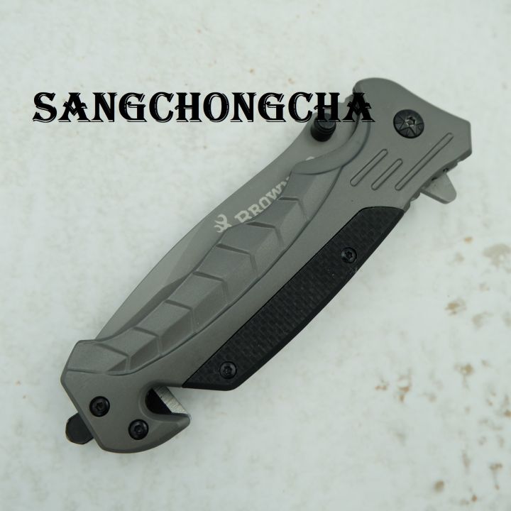 sangchongcha-nb019-ac001-มีดพับ-มีดพกพา-มีดเดินป่า-มีดพก-มีดพับเดินป่า-มีดแคมป์ปิ้ง-อุปกรณ์เดินป่า-23ซม-440c-ที่ลับมีดแบบพกพา