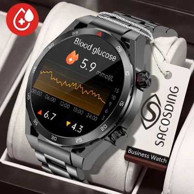Healthy Blood Sugar SmartWatch Men Bluetooth Call Body Temperature Heart Rate Monitor Smartwatch HR V Blood Pressure Watch 2023