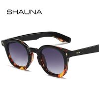 SHAUNA Retro Punk Men Oval Sunglasses Shades UV400 Fashion Brand Designer Rivets Decoration Women Gradient Sun Glasses