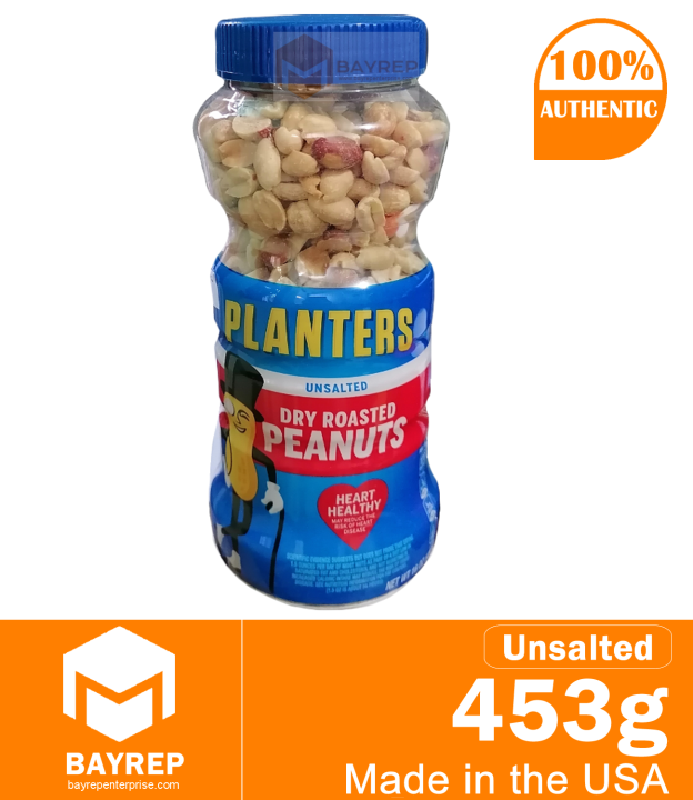Planters Unsalted Dry Roasted Peanuts, 453g Lazada PH