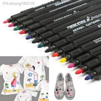 10pcs Fabric Marker Pens Permanent Paint Pens For DIY Textile Clothes T-Shirt Shoes Patchwork Crafts Sewing Accessories