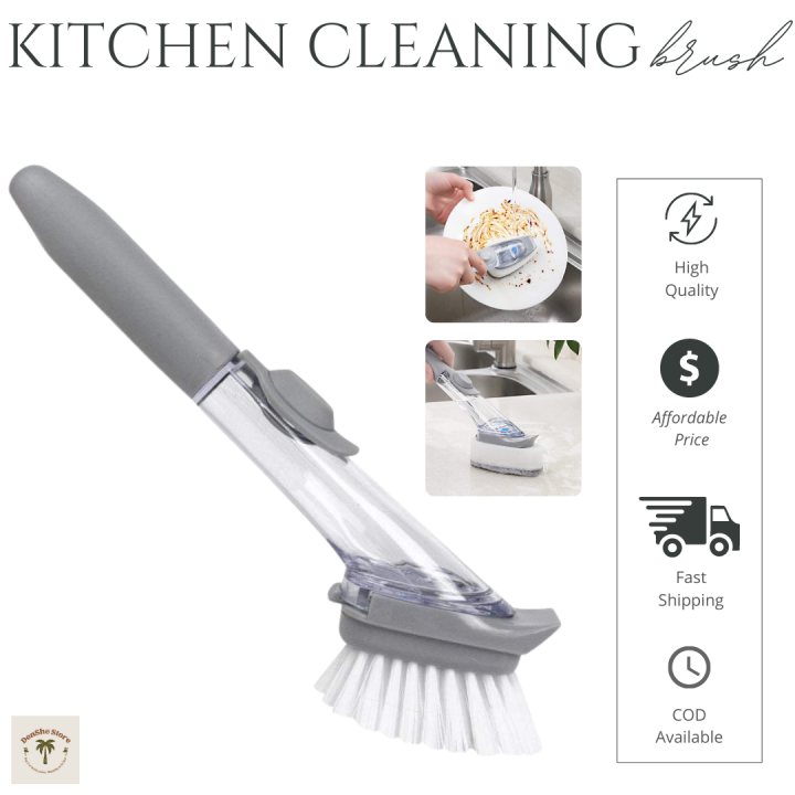 Kitchen Cleaning Brush Scrubber Dish Bowl Washing Sponge Automatic