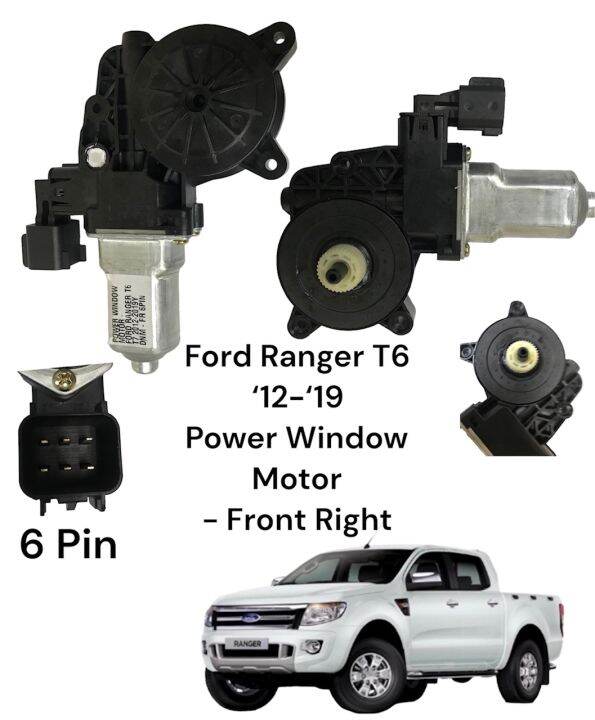 Ford Ranger T6 2012-2019 Power Window Motor - Front Right (6 Pin